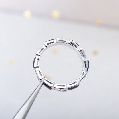 [Stellar Jewelry]SERPENTI RING SILVER  DIAMOND BLACK MOP 3MM
