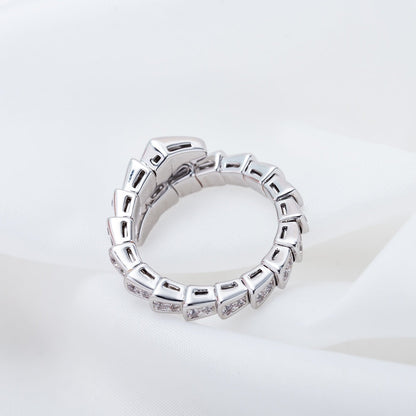 [Stellar Jewelry]SERPENTI RING SILVER DIAMOND PAVED 4MM