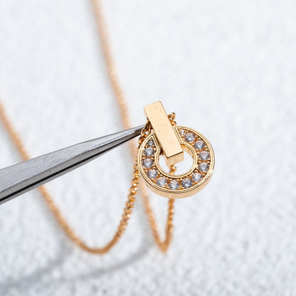 [Stellar Jewelry]GARI NECKLACE PINK GOLD DIAMOND