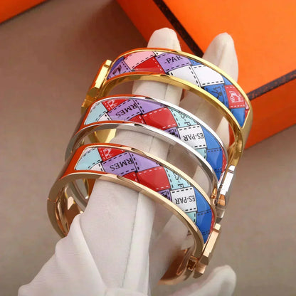 [Stellar Jewelry]H BRACELET DOTTED BORDER 12MM