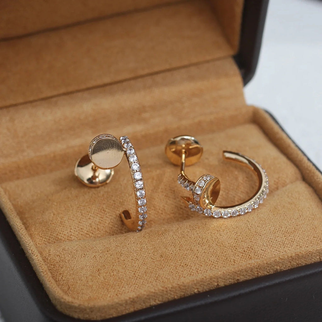 [Stellar Jewelry]JUSTE FULL DIAMOND SMALL EARRINGS