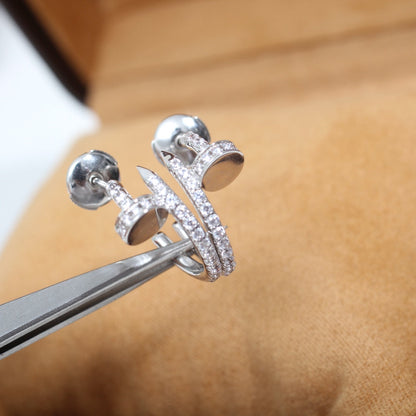 [Stellar Jewelry]JUSTE EARRINGS 12.75MM SILVER DIAMOND