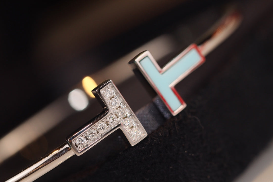 [Stellar jewels]T BRACELET 1.8MM TURQUOISE DIAMOND SILVER