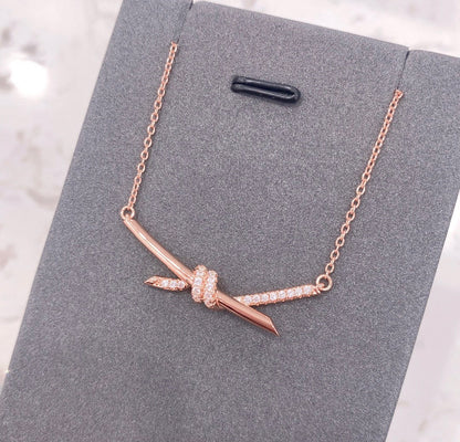 [Stellar jewels]KNOT NECKLACE DIAMONDS