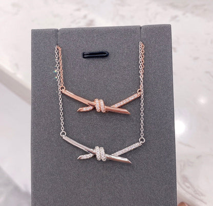 [Stellar jewels]KNOT NECKLACE DIAMONDS