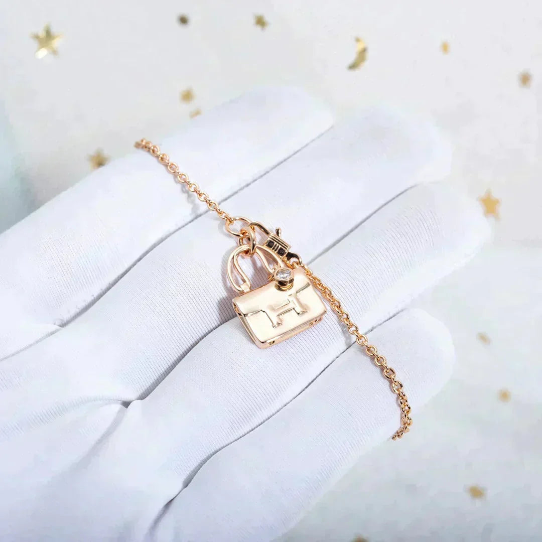 [Stellar Jewelry]AMULETTE PEDANT ROSE GOLD NECKLACE
