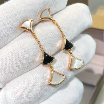 [Stellar Jewelry]DREAM EARRINGS 3 MOTIFS ONYX MOP PINK GOLD
