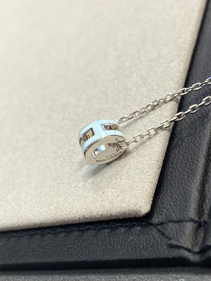 [Stellar Jewelry]POP H LIGHT BLUE NECKLACE