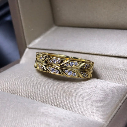 [Stellar jewels]OLIVE LEAF RING DIAMONDS