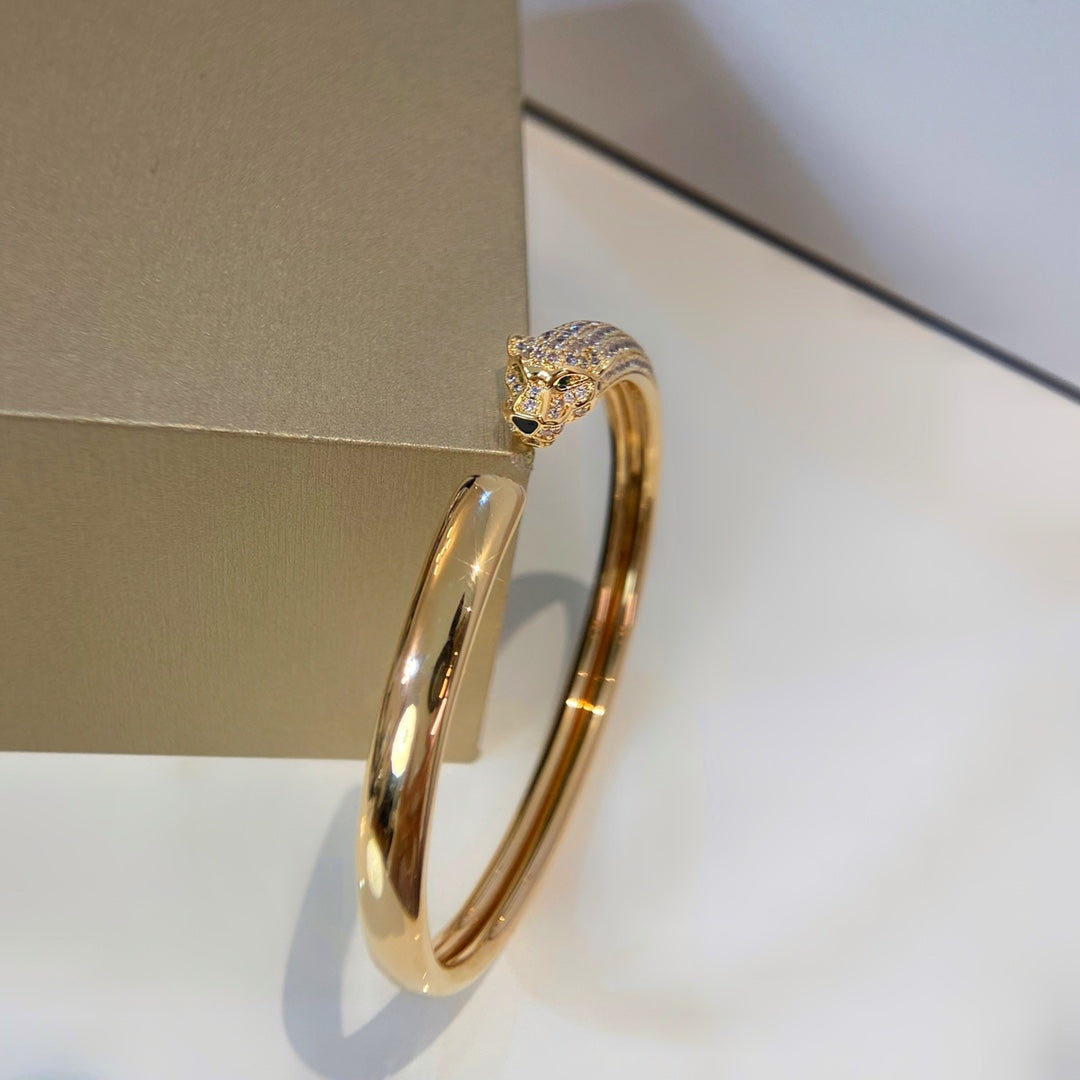 [Stellar Jewelry]PANTHERE GOLD DIAMOND OPEN BRACELET