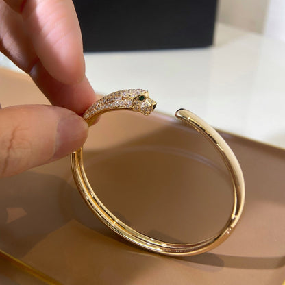 [Stellar Jewelry]PANTHERE GOLD DIAMOND OPEN BRACELET