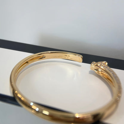 [Stellar Jewelry]PANTHERE GOLD DIAMOND OPEN BRACELET