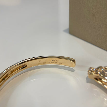 [Stellar Jewelry]PANTHERE GOLD DIAMOND OPEN BRACELET