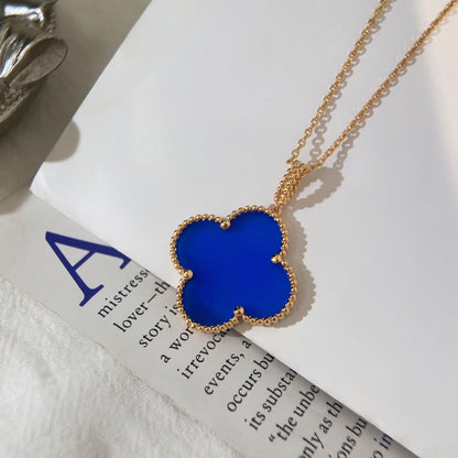[Stellar Jewelry]CLOVER 25MM NECKLACE TURQUOISE ROSE GOLD