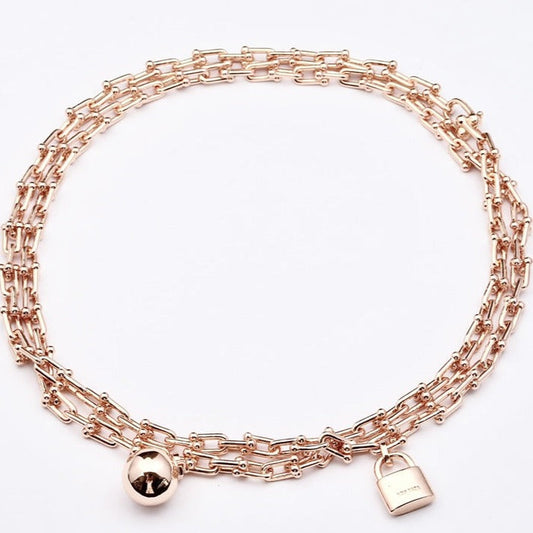 [Stellar jewels]HARDWEAR PINK GOLD WRAP NECKLACE