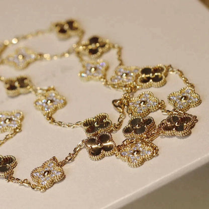 [Stellar Jewelry]CLOVER 20 MOTIFS LASER DIAMOND NECKLACE