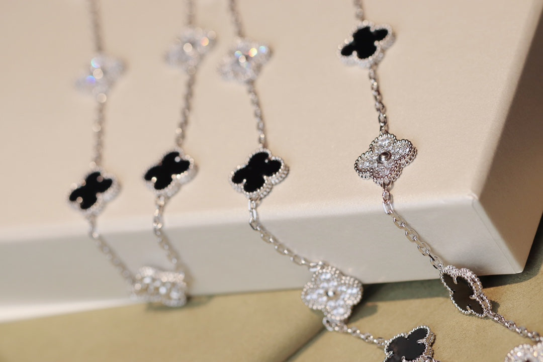 [Stellar Jewelry]CLOVER 20 MOTIFS ONYX DIAMOND SILVER