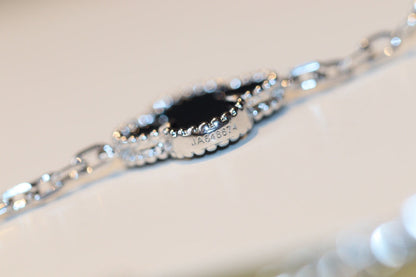 [Stellar Jewelry]CLOVER 20 MOTIFS ONYX DIAMOND SILVER
