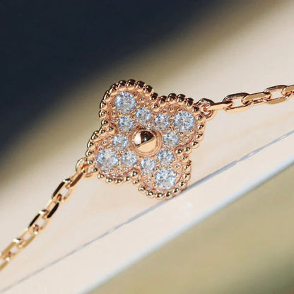 [Stellar Jewelry]CLOVER 20 MOTIFS MALACHITE DIAMOND NECKLACE