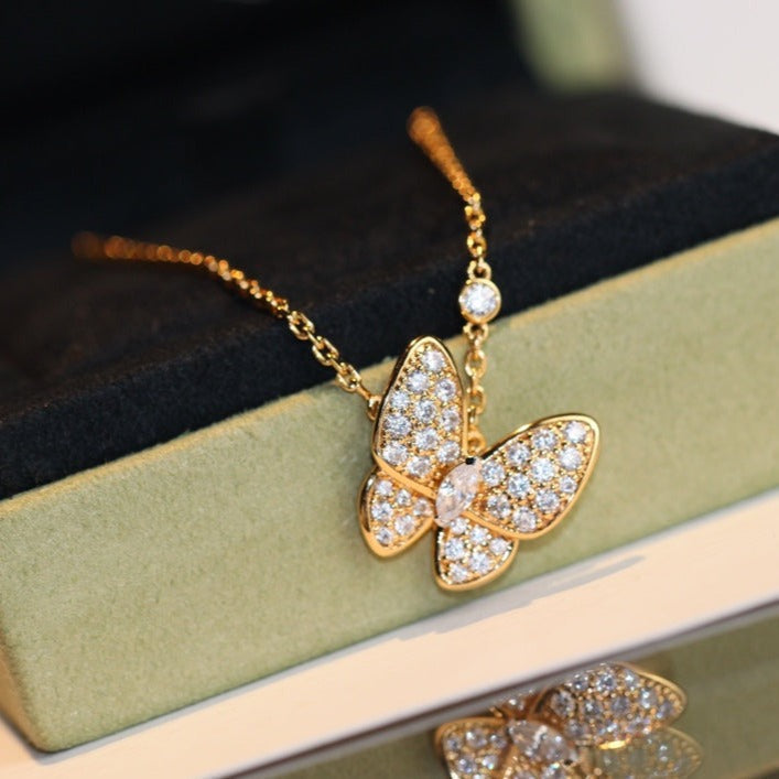[Stellar Jewelry]BUTTERFLY DIAMOND NECKLACE