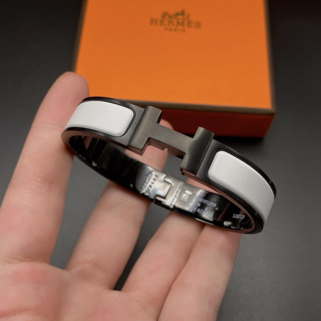 [Stellar Jewelry]H BRACELET 12MM BLACK WHITE CERAMIC