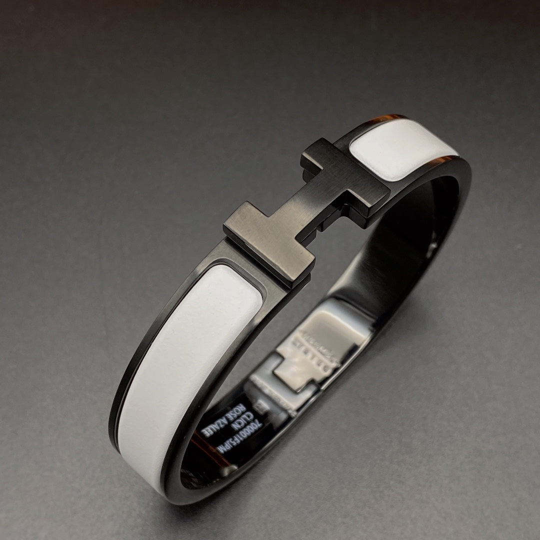 [Stellar Jewelry]H BRACELET 12MM BLACK WHITE CERAMIC