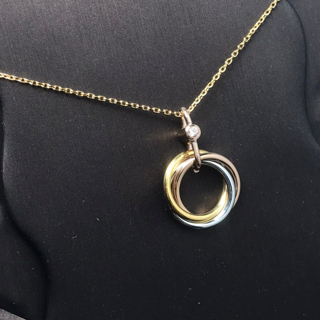 [Stellar Jewelry]TRINITY  NECKLACE 1 DIAMOND