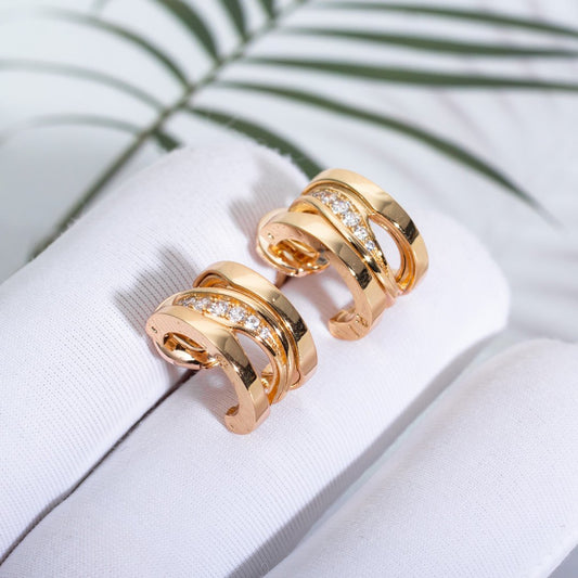 [Stellar Jewelry]ZERO 1 PINK GOLD DIAMONDS EARRINGS