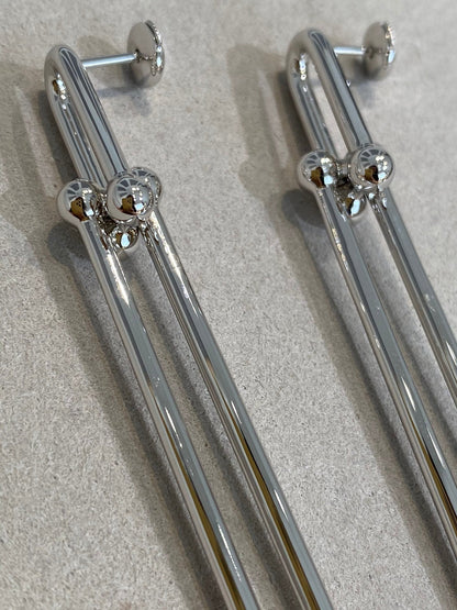 [Stellar jewels]HARDWEAR DOUBLE LONG LINK EARRINGS
