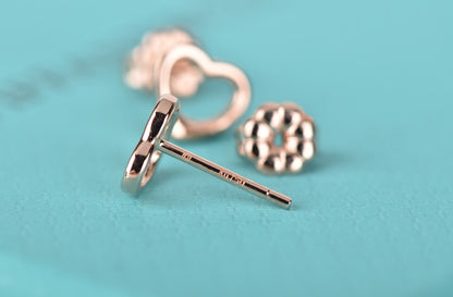 [Stellar jewels]OPEN HEART STUD EARRINGS
