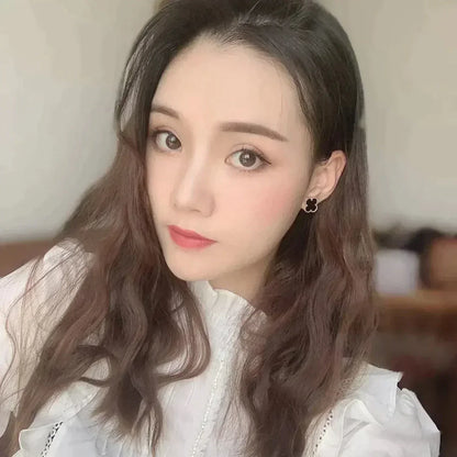 [Stellar Jewelry]CLOVER MEDIUM 1 MOTIFS  ONYX STUD EARRINGS