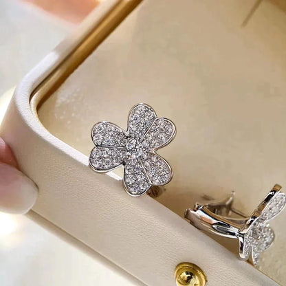 [Stellar Jewelry]CLOVER COMOS DIAMOND EARRINGS SILVER