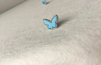 [Stellar Jewelry]BUTTERFLY TURQUOISE EARRINGS SILVER