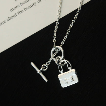 [Stellar Jewelry]POP H PEDANT SILVER NECKLACE