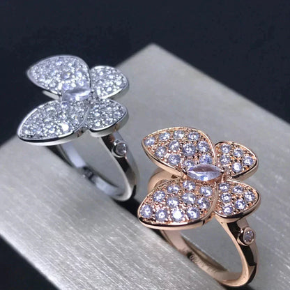 [Stellar Jewelry]BUTTERFLY PINK GOLD DIAMOND RING