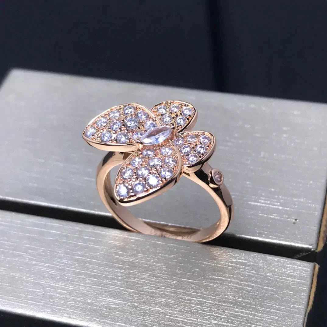 [Stellar Jewelry]BUTTERFLY PINK GOLD DIAMOND RING