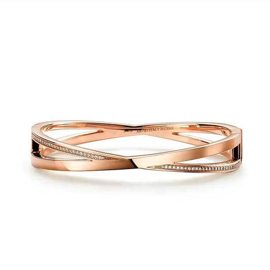 [Stellar jewels]NARROW HINGED BANGLEIN WITH DIAMONDS SMALL