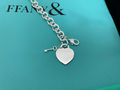 [Stellar jewels]KEY HEART CARD CHUNKY INTERLOCKING BRACELET LENGTH