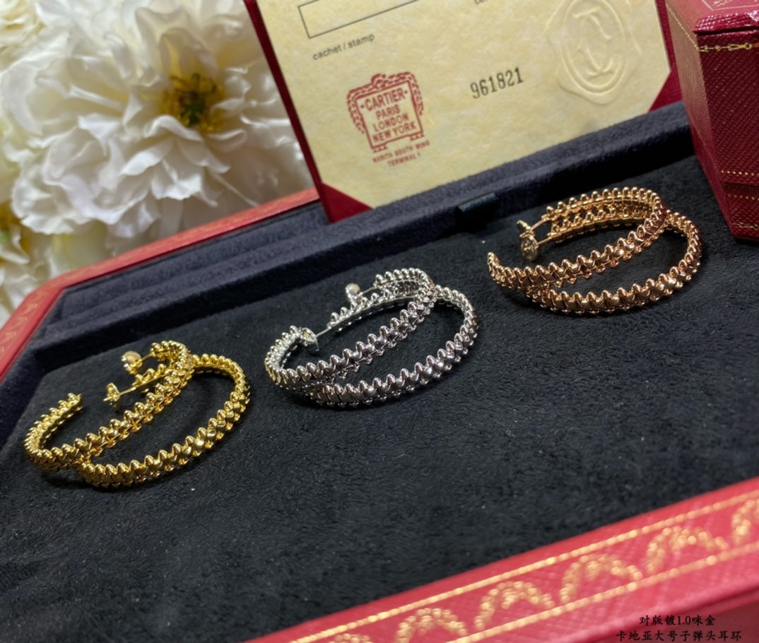[Stellar Jewelry]CLASH LARGE HOOP EARRINGS