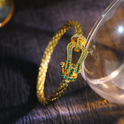 [Stellar Jewelry]FORCE 10 GOLD GREEN DIAMOND PAVED