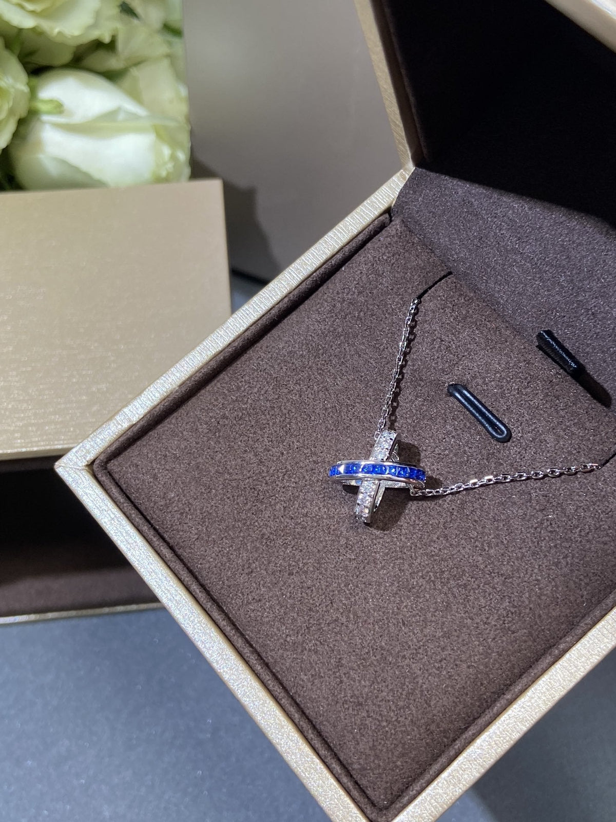 [Stellar Jewelry]LIENS DIAMOND SILVER NECKLACE