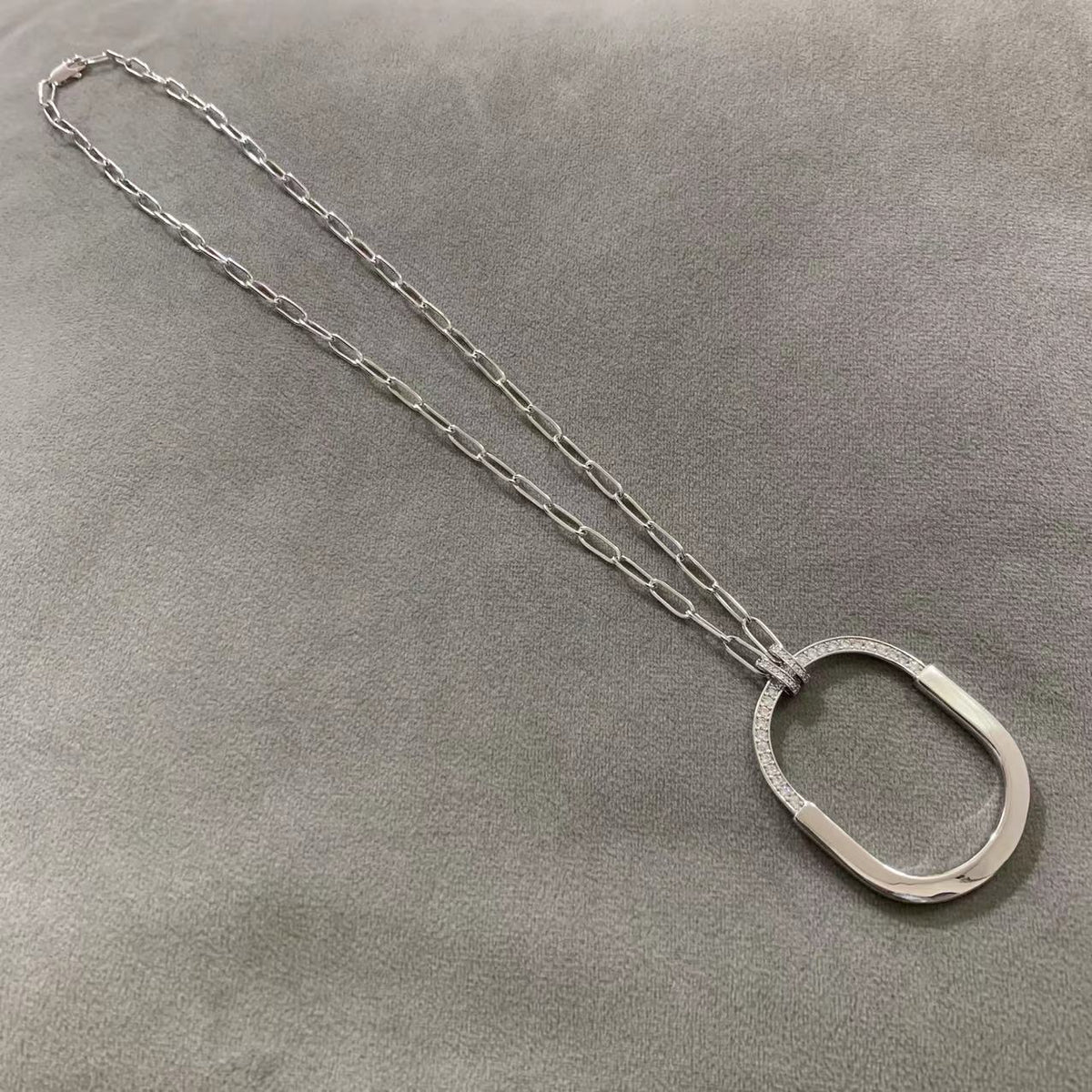 [Stellar jewels]LOCK DIAMOND NECKLACE