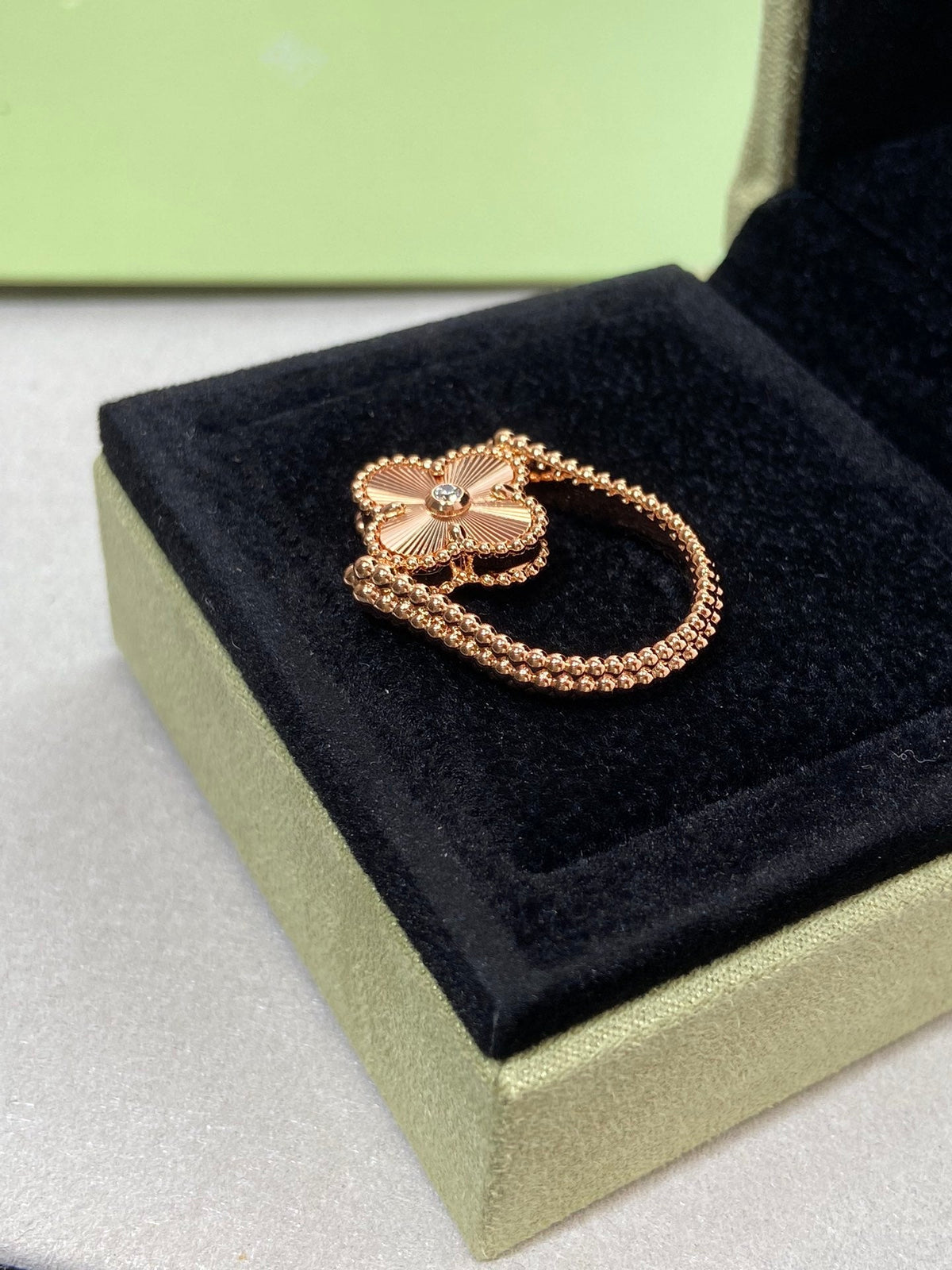 [Stellar Jewelry]CLOVER RIVERSIBLE ROSE GOLD RING