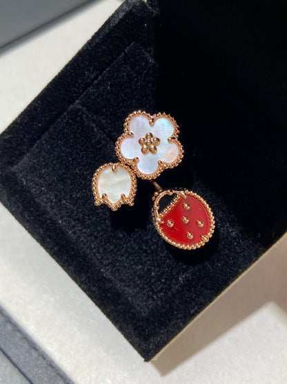 [Stellar Jewelry]LUCKY 3 MOTIF ROSE GOLD RING