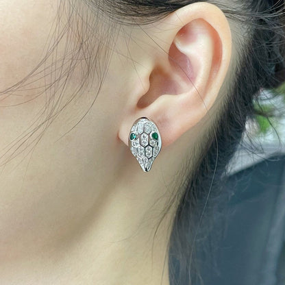 [Stellar Jewelry]SERPENT DIAMOND STUD EARRINGS