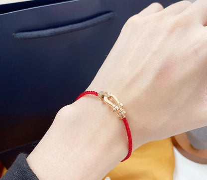 [Stellar Jewelry]FORCE 10 HALF DIAMOND PINK GOLD RED CORDERI LARGE AND MEDIUM MODEL