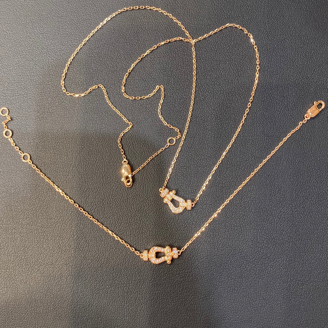 [Stellar Jewelry]FORCE 10 DIAMOND PINK GOLD NECKLACE MINI MODEL