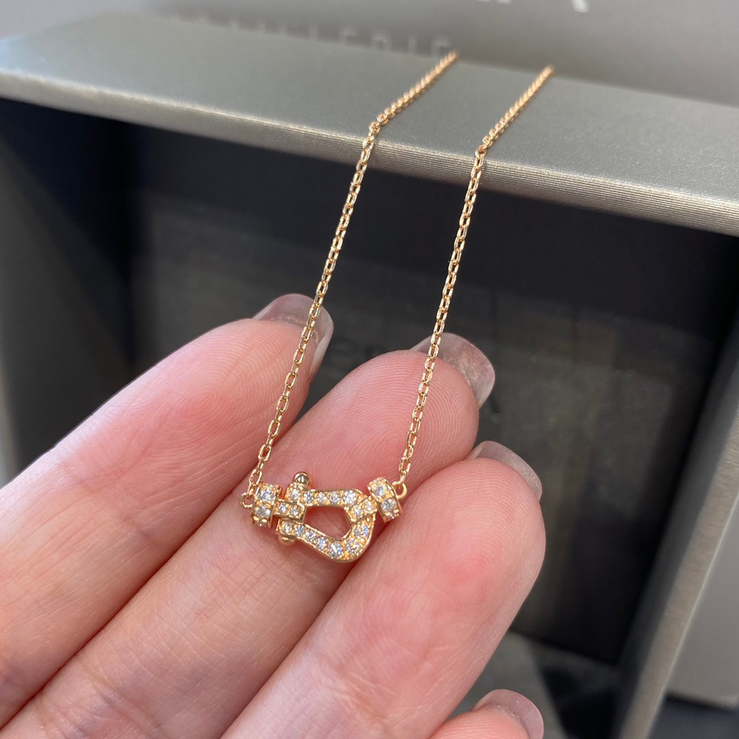 [Stellar Jewelry]FORCE 10 DIAMOND PINK GOLD NECKLACE MINI MODEL