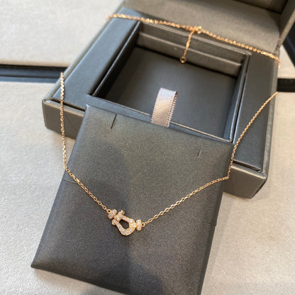 [Stellar Jewelry]FORCE 10 DIAMOND PINK GOLD NECKLACE MINI MODEL