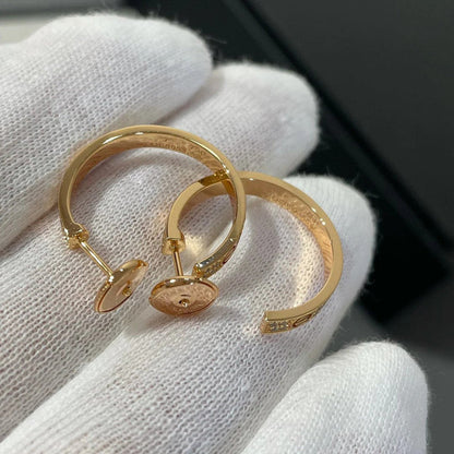 [Stellar Jewelry]LOVE EARRINGS 3.6MM DIAMOND PAVED